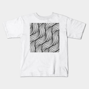 Abstract strips Art Black and white Kids T-Shirt